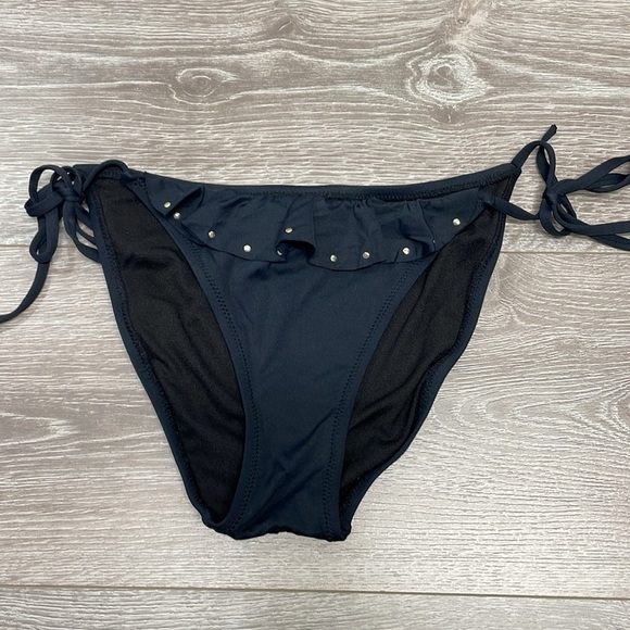 Rampage Swim Black Ruffle Studded Bikini M - Picture 2 of 13